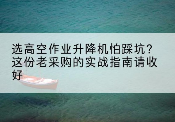 南平高空作业升降机厂家推荐-选高空作业升降机怕踩坑？这份老采购的实战指南请收好